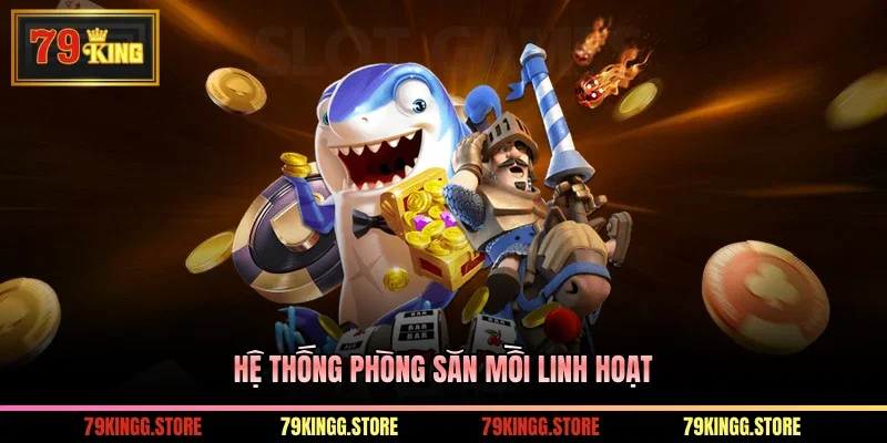 Bắn Cá Thần Tài - Săn Mồi Kiếm Thưởng Dưới Đại Dương Hấp Dẫn 2 Hệ thống phòng săn mồi linh hoạt